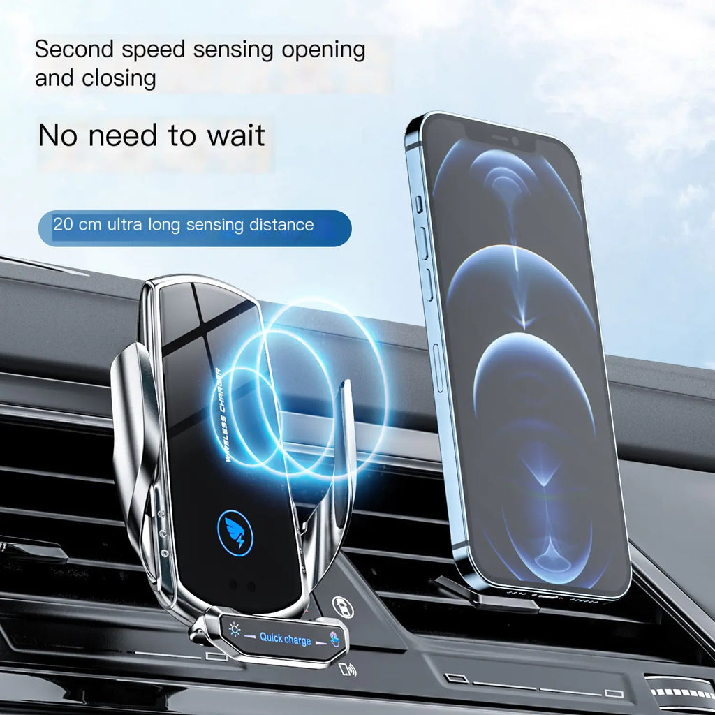 A18 Car Mount Wireless Charger with Auto-Sensing Design