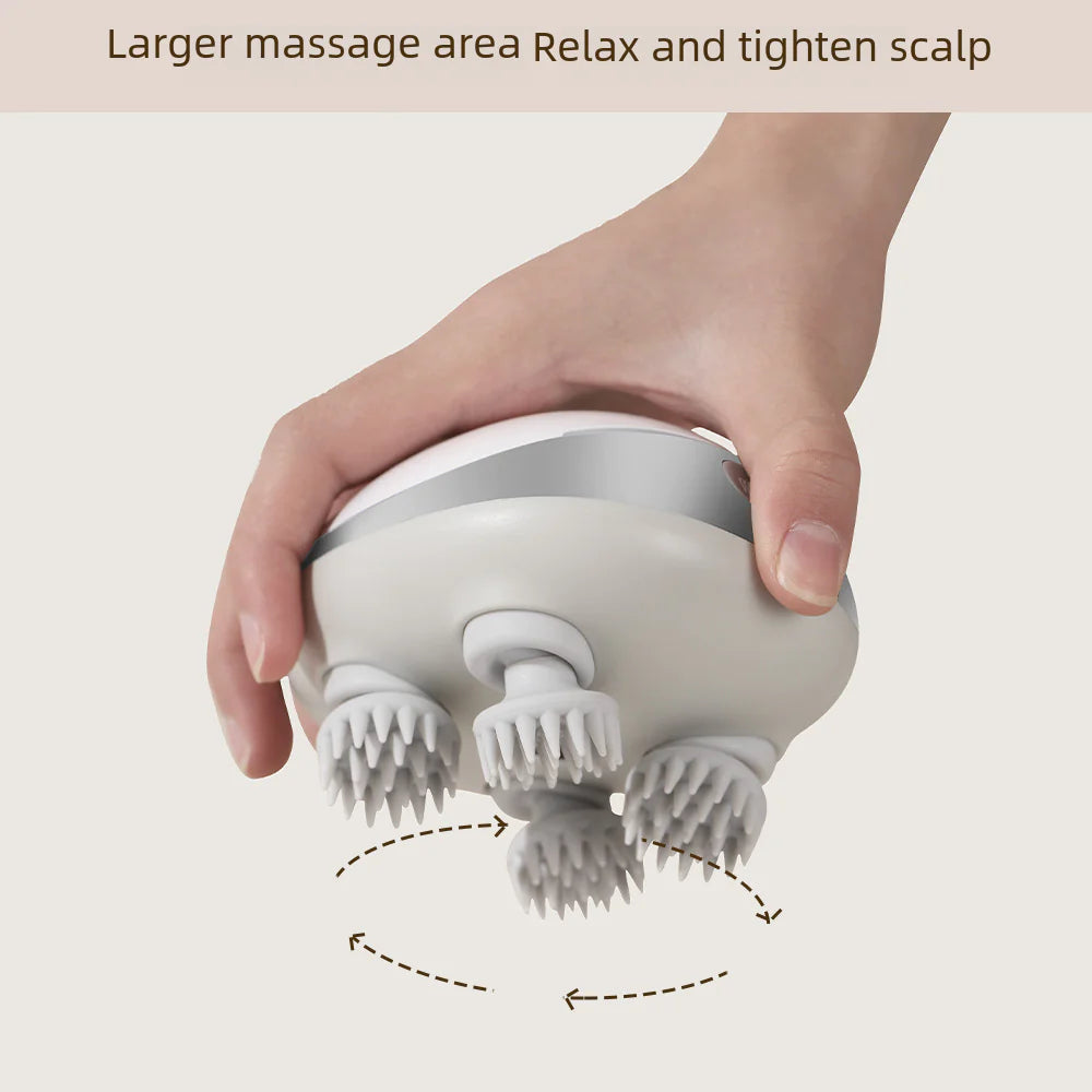 Electric Handheld Scalp Massager with Heating Function