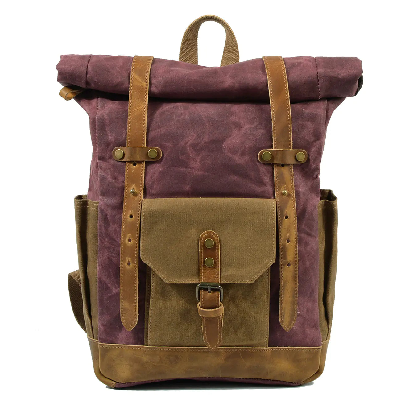 Retro Contrast Color Waterproof Backpack