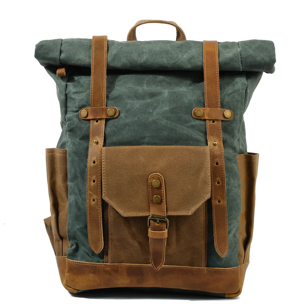 Retro Contrast Color Waterproof Backpack