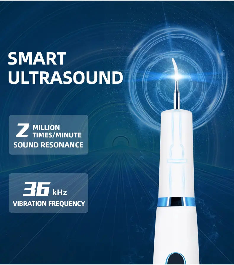 Ultrasonic Teeth Cleaner with 3 Modes, Portable & Waterproof