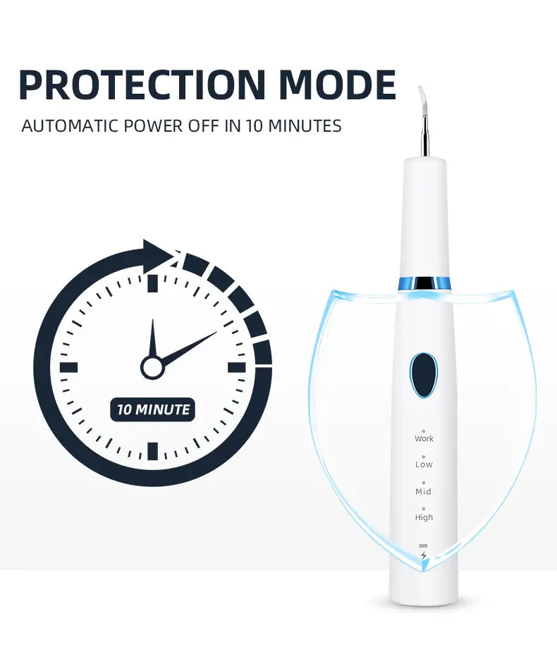 Ultrasonic Teeth Cleaner with 3 Modes, Portable & Waterproof
