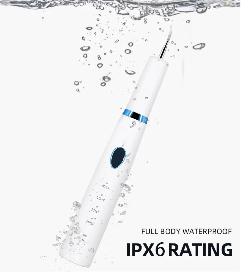 Ultrasonic Teeth Cleaner with 3 Modes, Portable & Waterproof