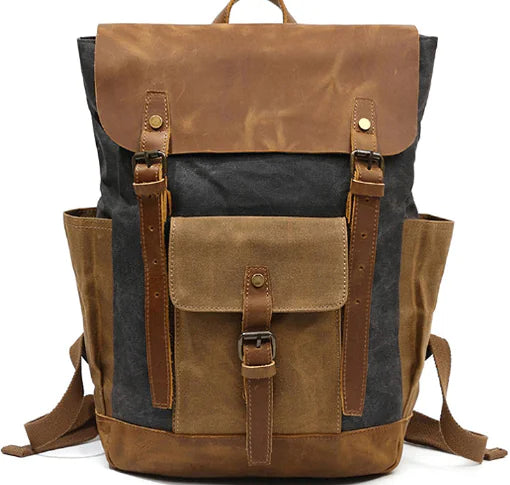 Retro Contrast Color Waterproof Backpack