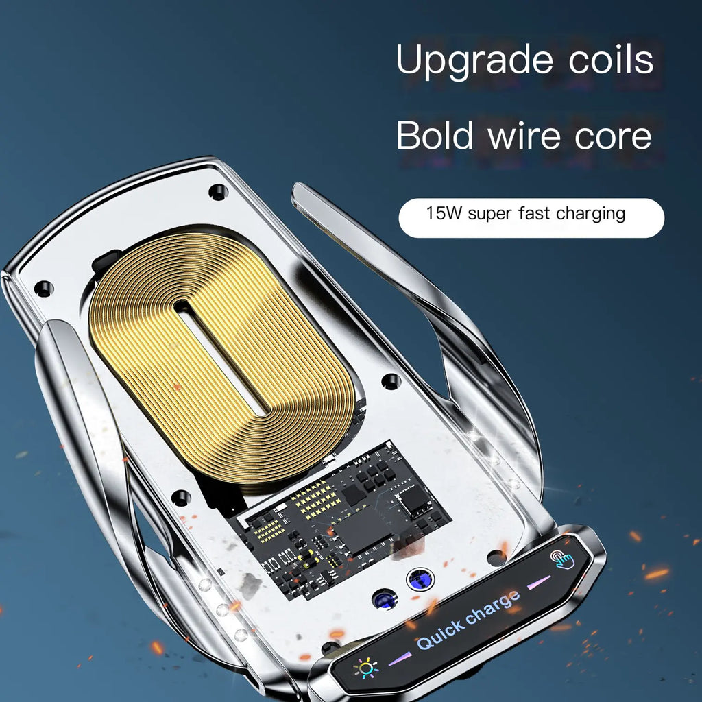 A18 Car Mount Wireless Charger with Auto-Sensing Design