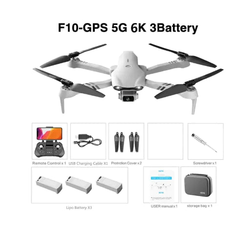 6K HD Drone with Dual Camera and Smart Return (One Set)