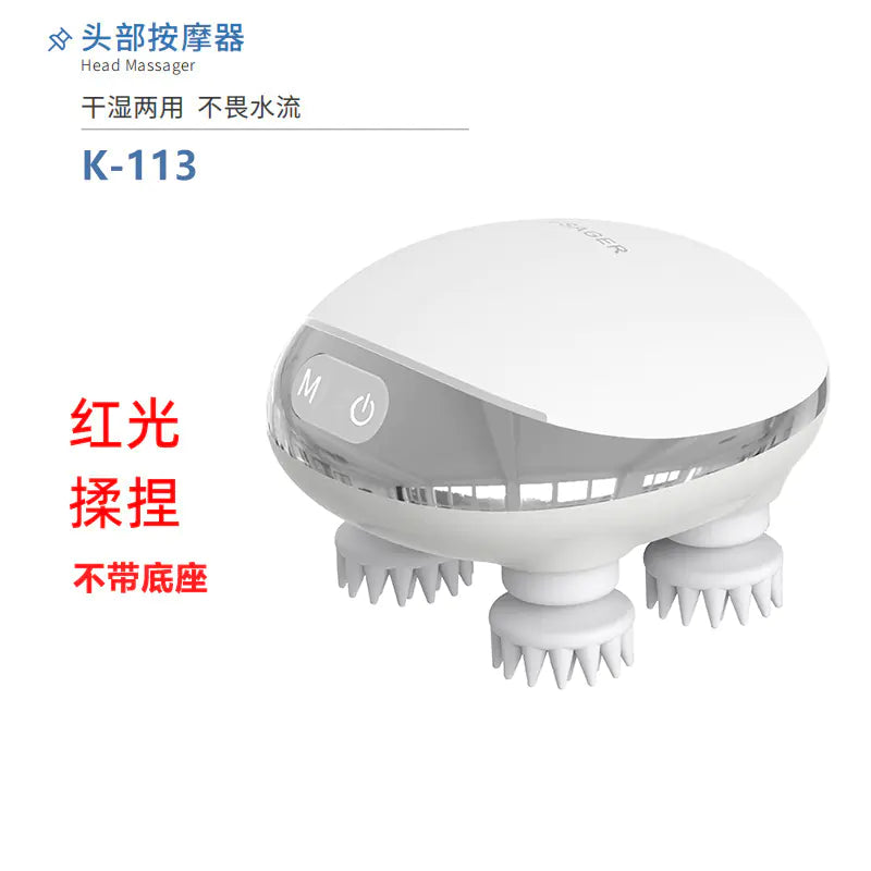 Electric Handheld Scalp Massager with Heating Function