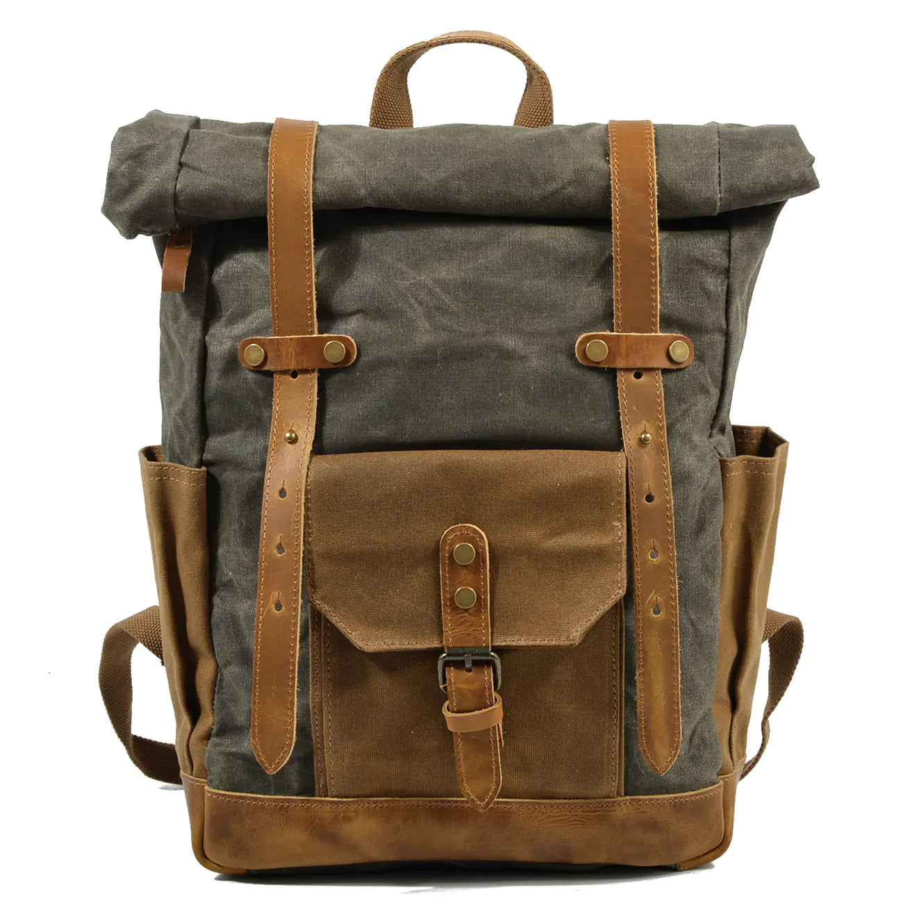Retro Contrast Color Waterproof Backpack