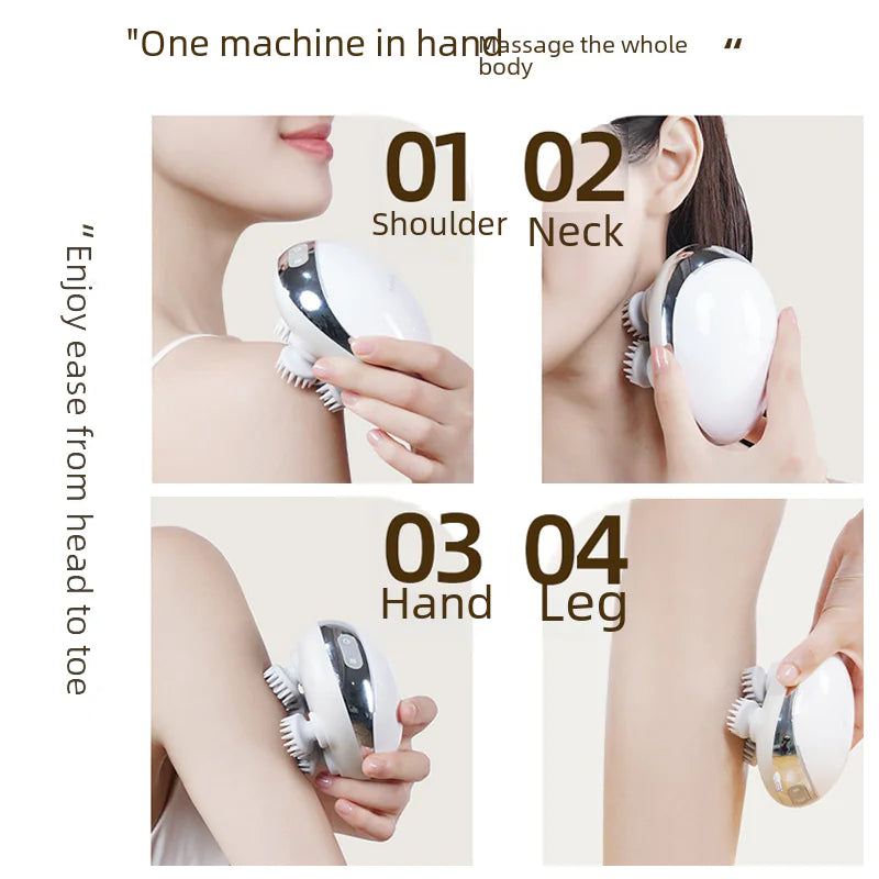 Electric Handheld Scalp Massager with Heating Function