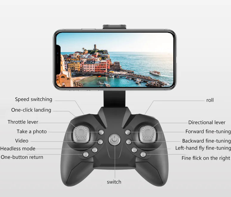 LF606 Mini Foldable 4K Drone with Remote Control