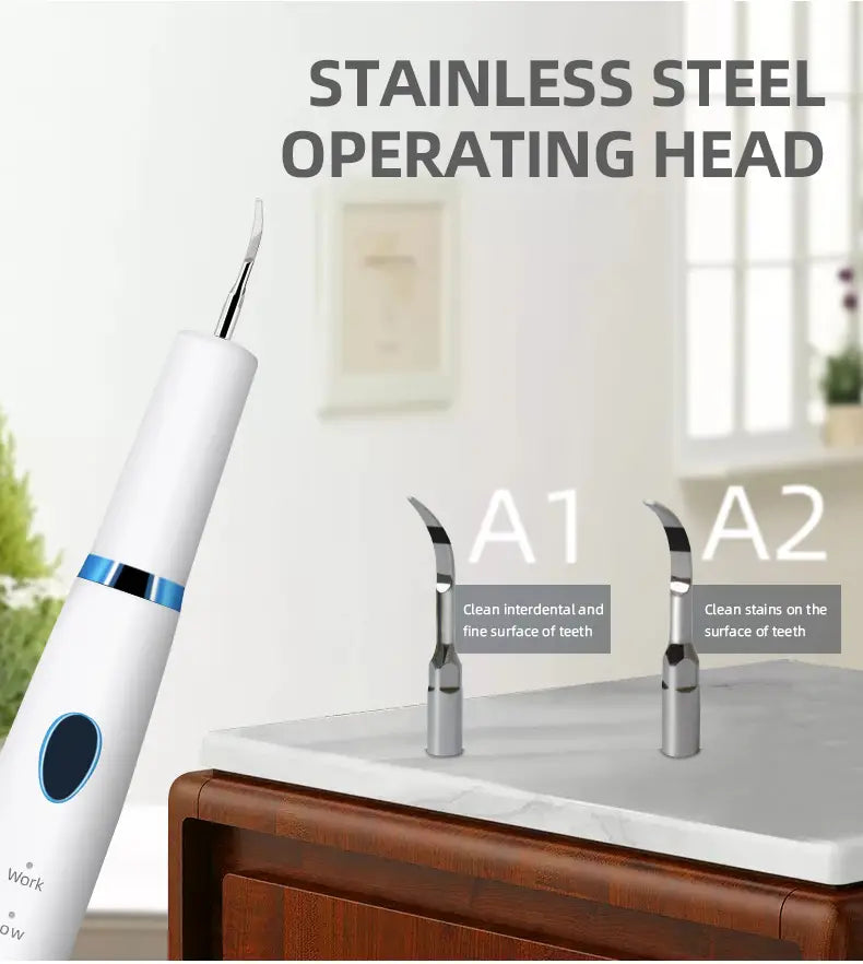 Ultrasonic Teeth Cleaner with 3 Modes, Portable & Waterproof